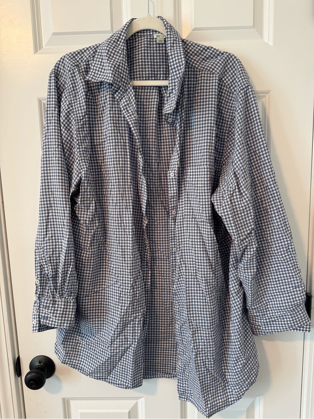 aerie blue and White Gingham Button-Down Shirt